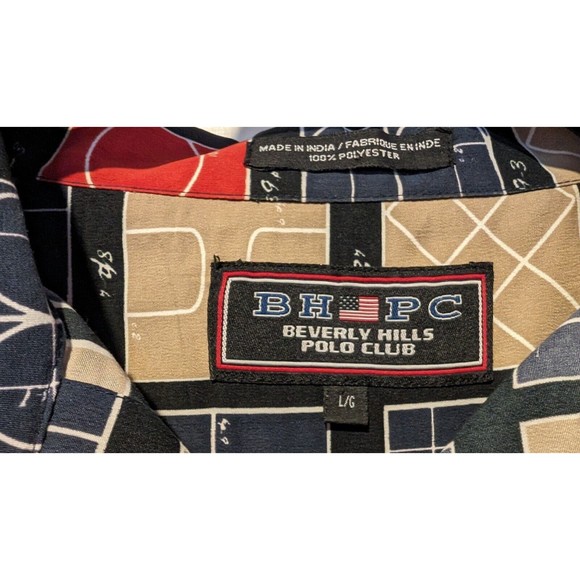 Beverly Hills Polo Club Mens Button Up Short Sleeve Shirt (Fits XL-2XL) - Picture 4 of 9